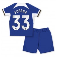 Billiga Chelsea Wesley Fofana #33 Barnkläder Hemma fotbollskläder till baby 2023-24 Kortärmad (+ Korta byxor)